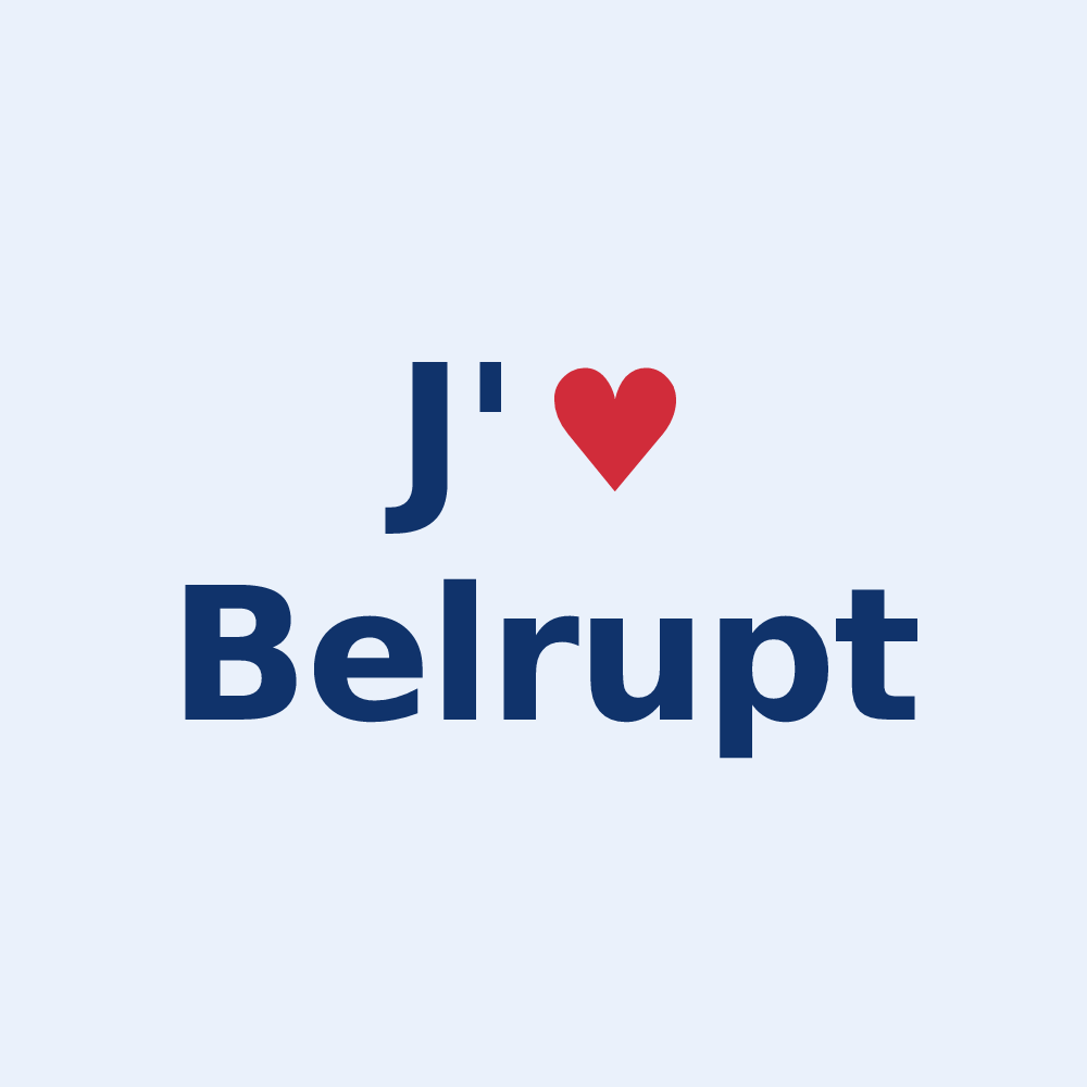 Sticker personnalisé Belrupt — design J'aime Belrupt