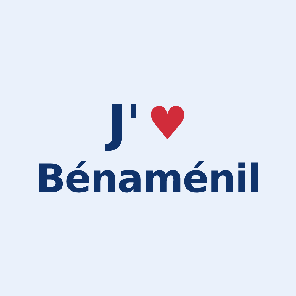 Sticker personnalisé Bénaménil — design J'aime Bénaménil