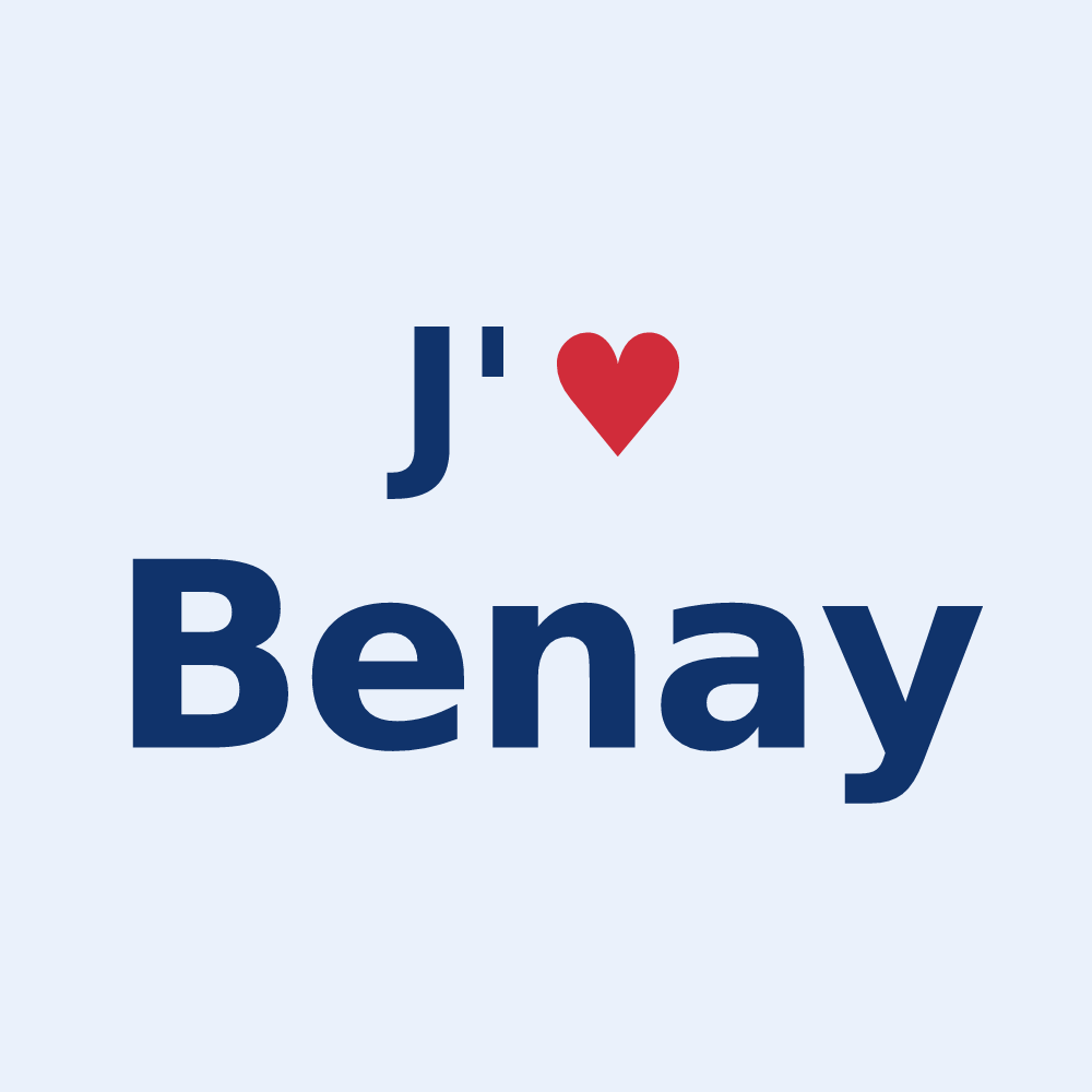 Sticker personnalisé Benay — design J'aime Benay