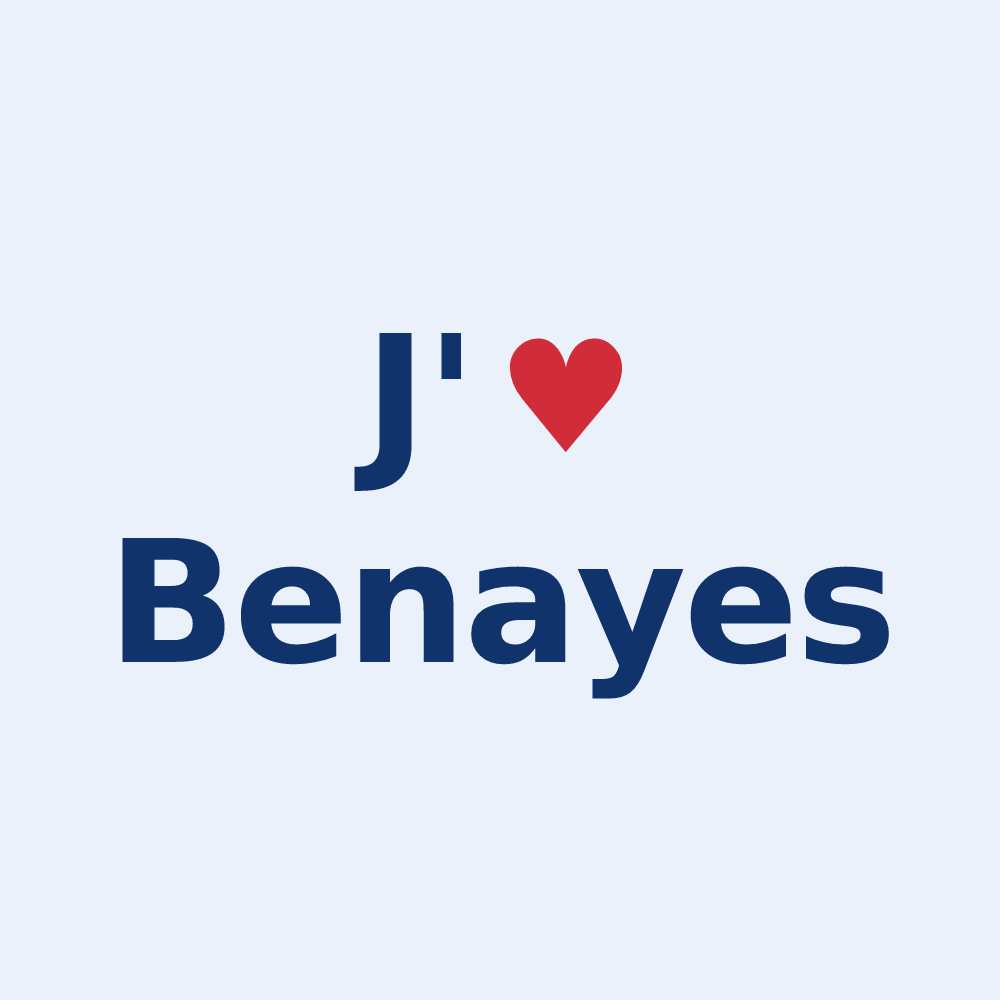 Sticker personnalisé Benayes — design J'aime Benayes