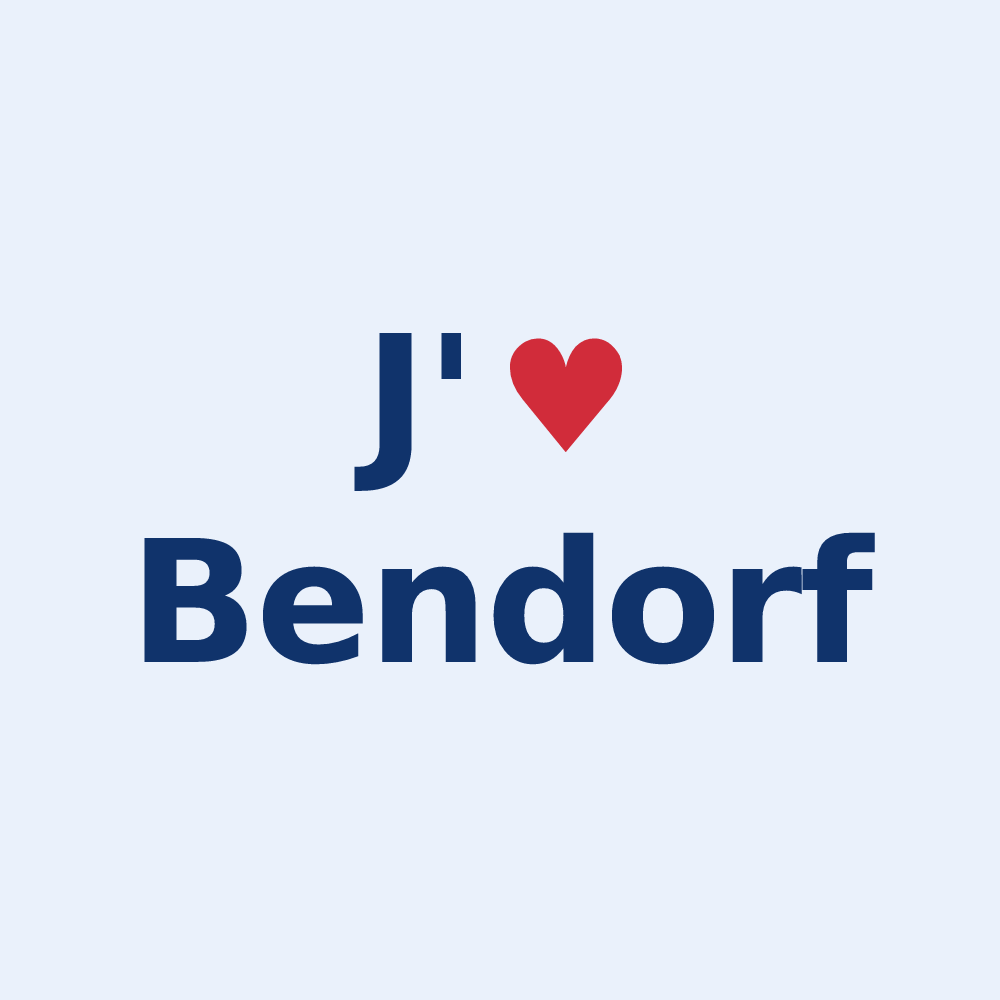 Sticker personnalisé Bendorf — design J'aime Bendorf