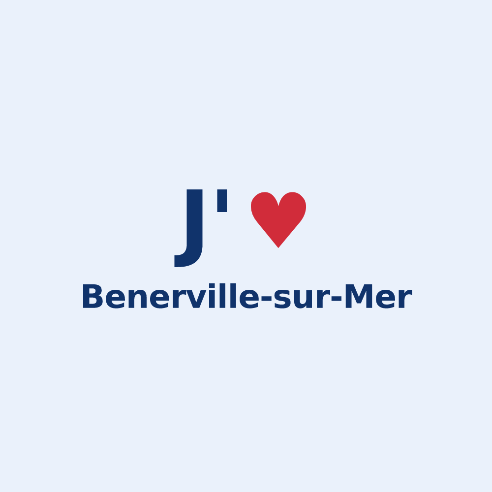 Sticker personnalisé Benerville-sur-Mer — design J'aime Benerville-sur-Mer