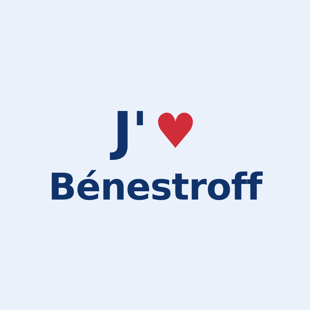 Sticker personnalisé Bénestroff — design J'aime Bénestroff