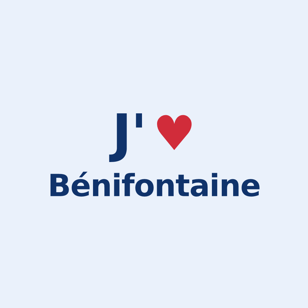 Sticker personnalisé Bénifontaine — design J'aime Bénifontaine