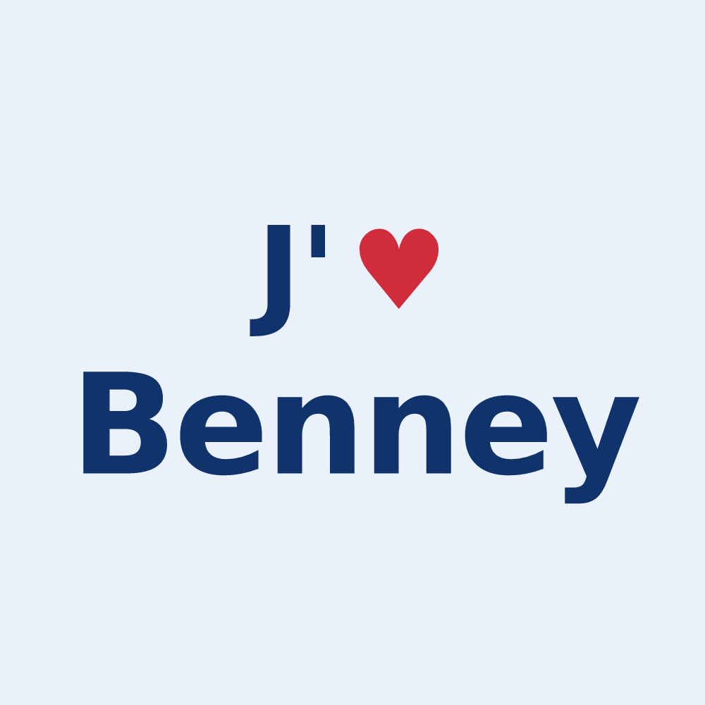 Sticker personnalisé Benney — design J'aime Benney