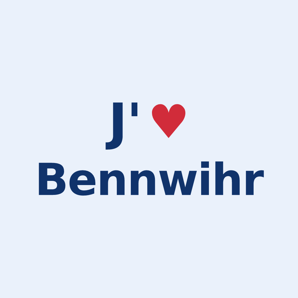 Sticker personnalisé Bennwihr — design J'aime Bennwihr