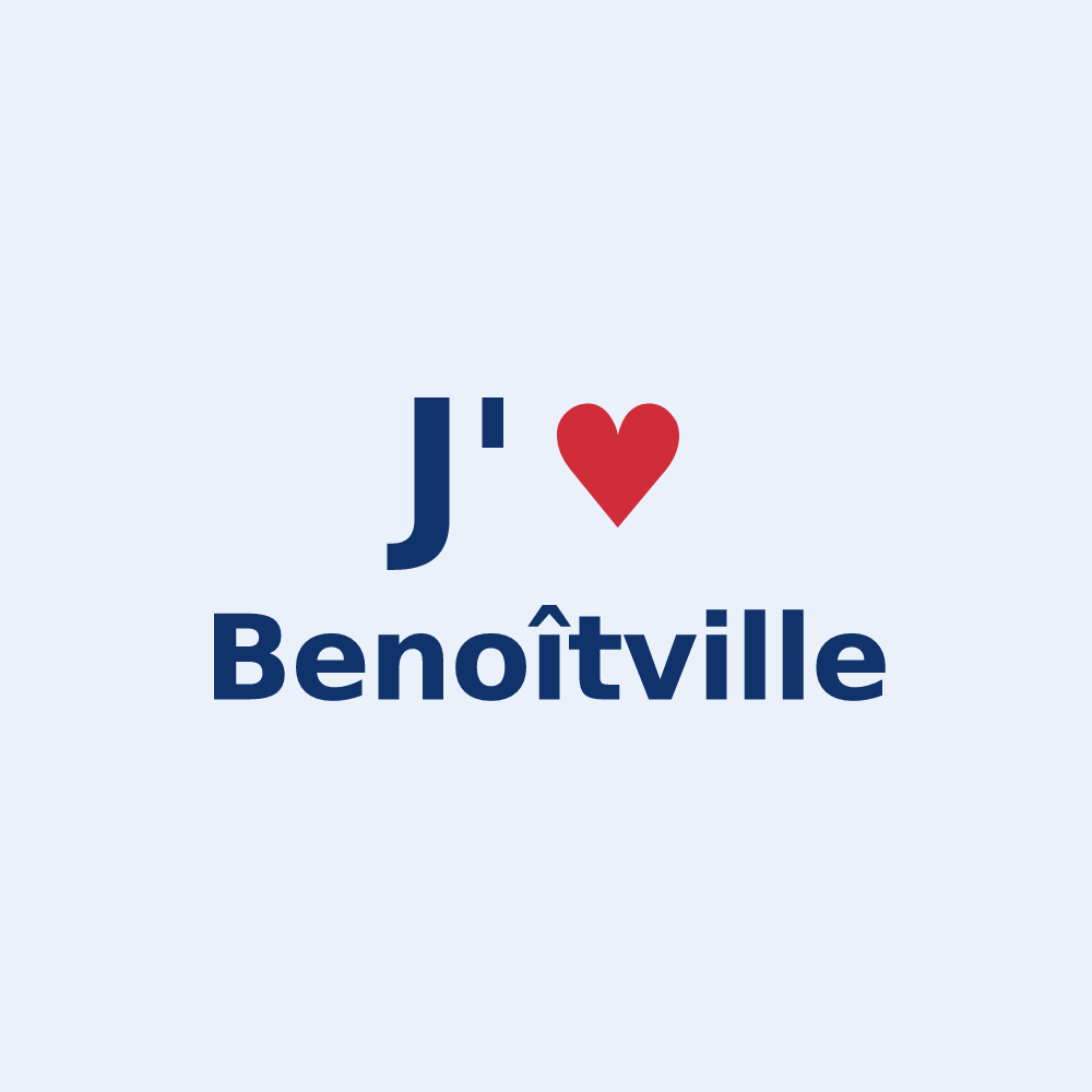 Sticker personnalisé Benoîtville — design J'aime Benoîtville