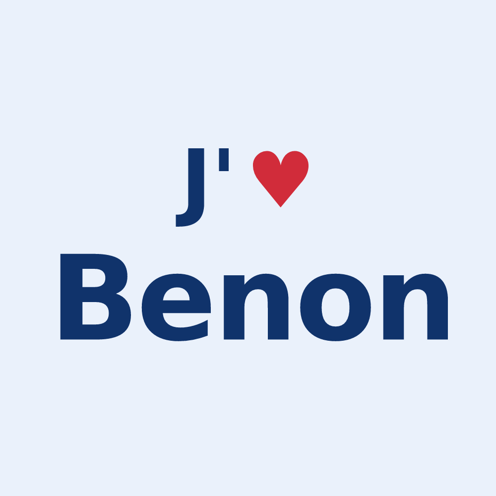 Sticker personnalisé Benon — design J'aime Benon