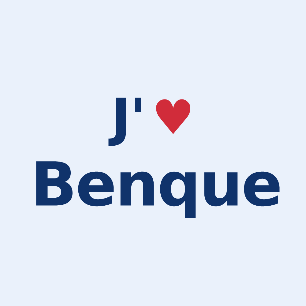 Sticker personnalisé Benque — design J'aime Benque