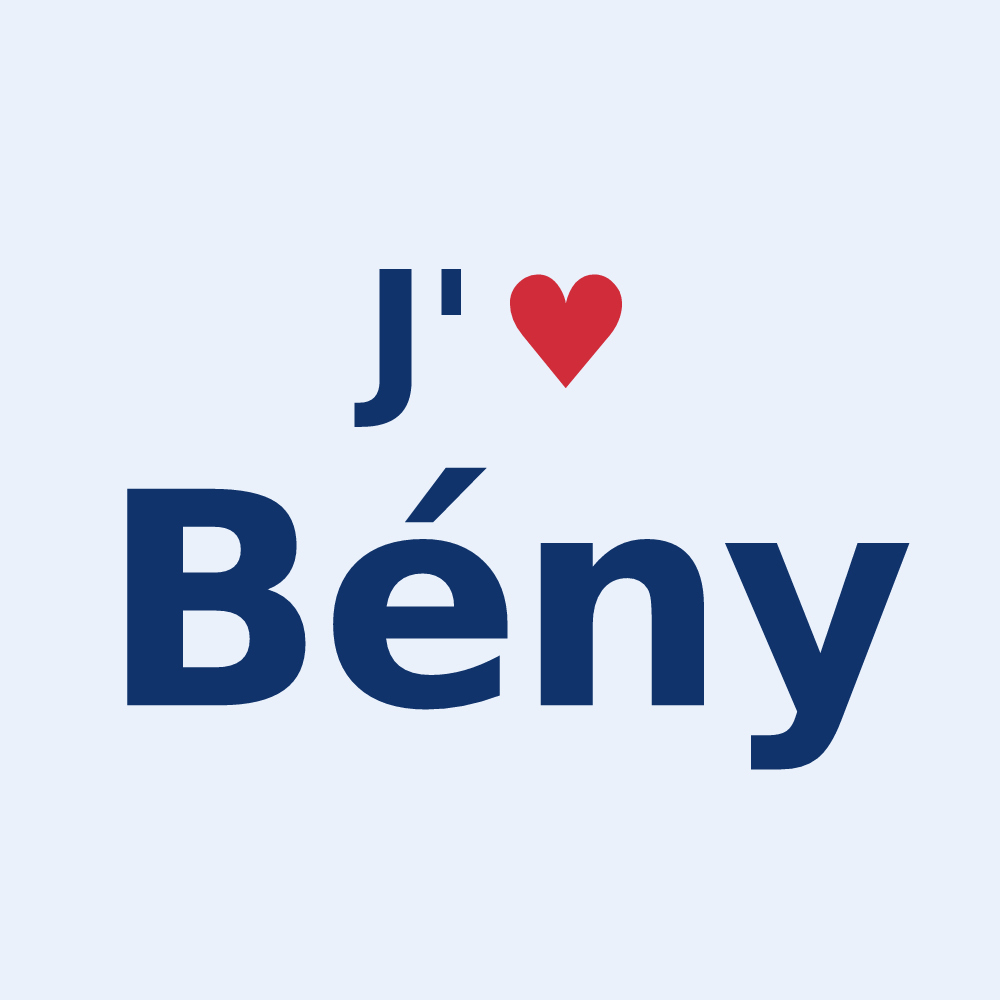 Sticker personnalisé Bény — design J'aime Bény