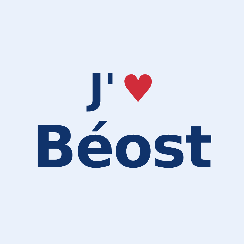 Sticker personnalisé Béost — design J'aime Béost