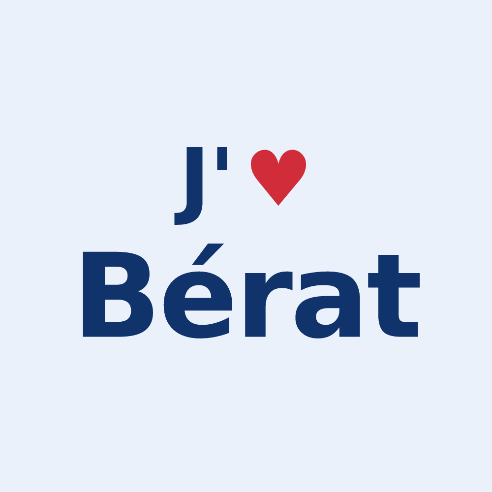 Sticker personnalisé Bérat — design J'aime Bérat