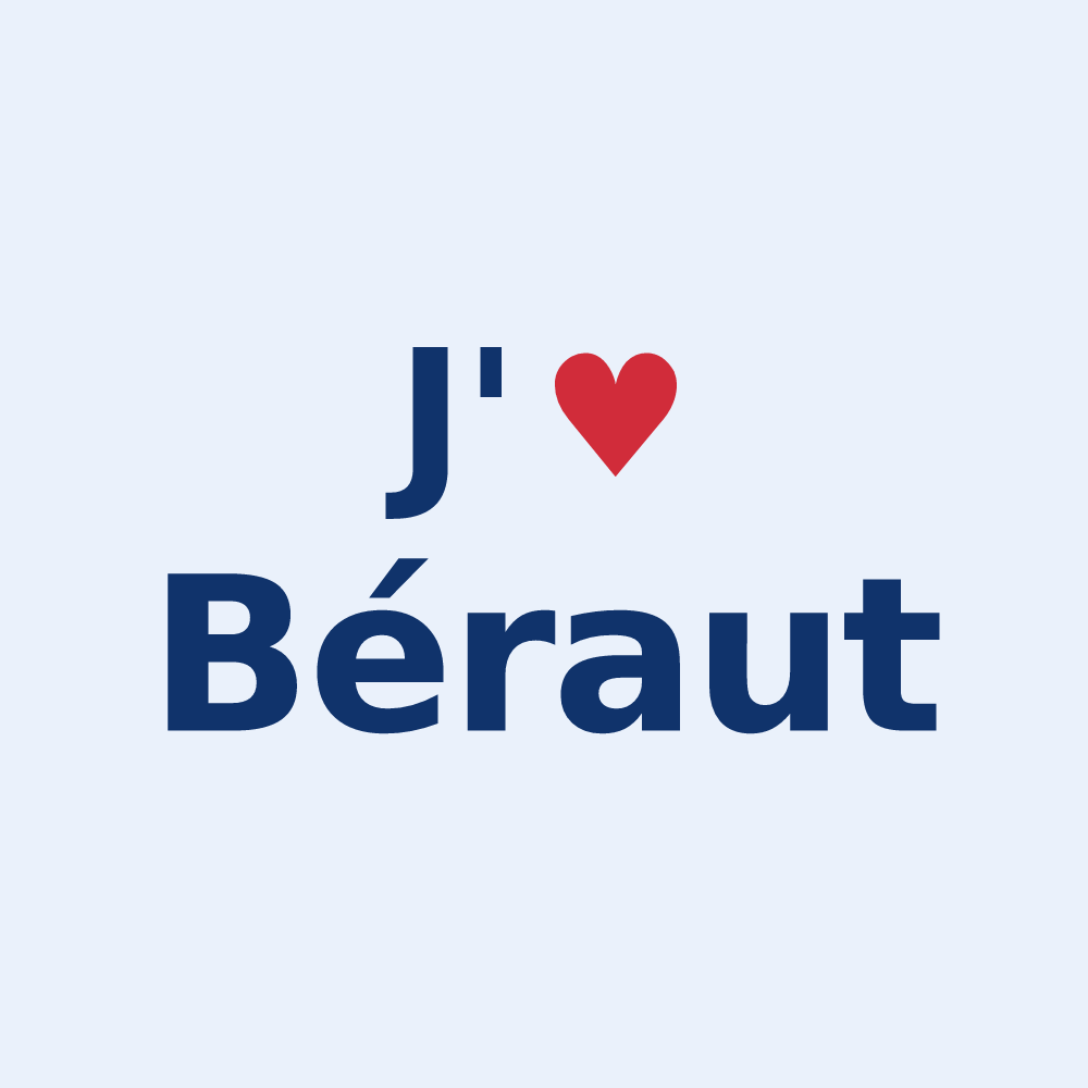 Sticker personnalisé Béraut — design J'aime Béraut