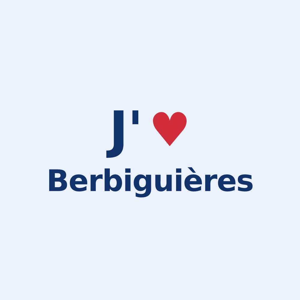 Sticker personnalisé Berbiguières — design J'aime Berbiguières
