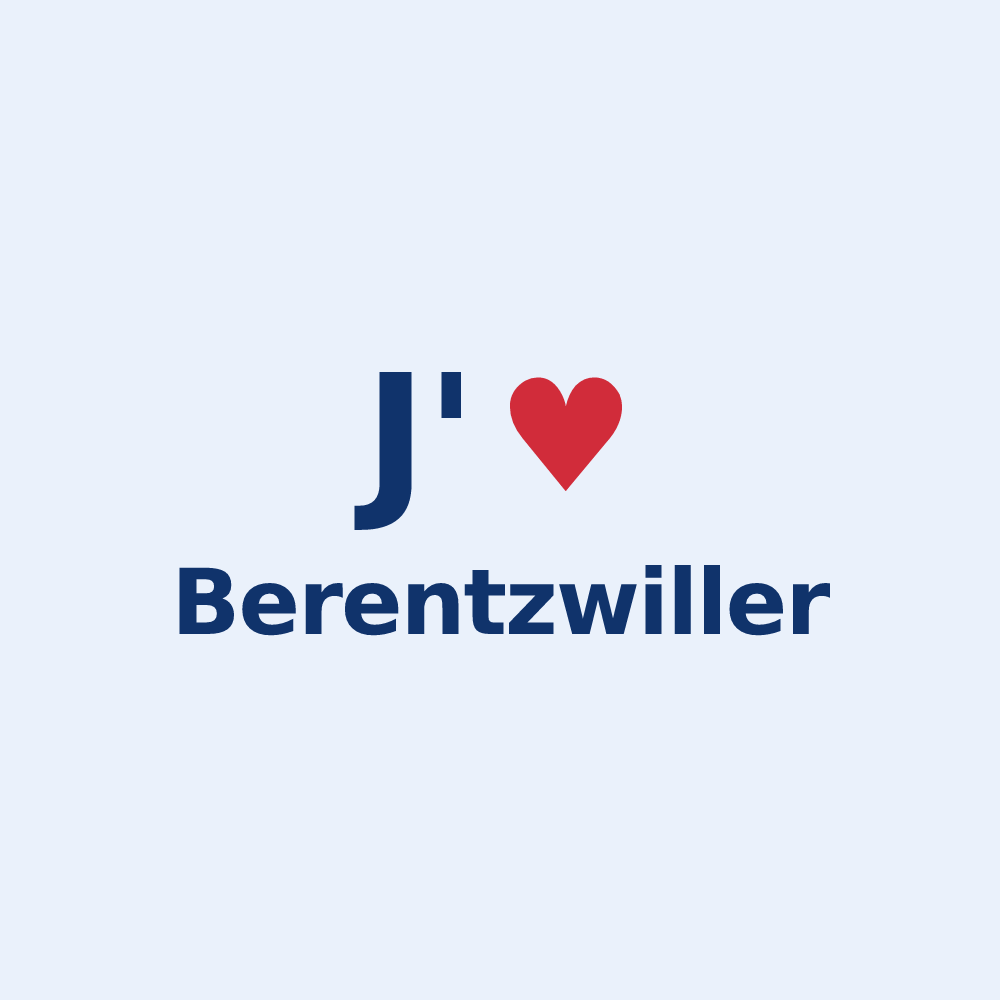 Sticker personnalisé Berentzwiller — design J'aime Berentzwiller