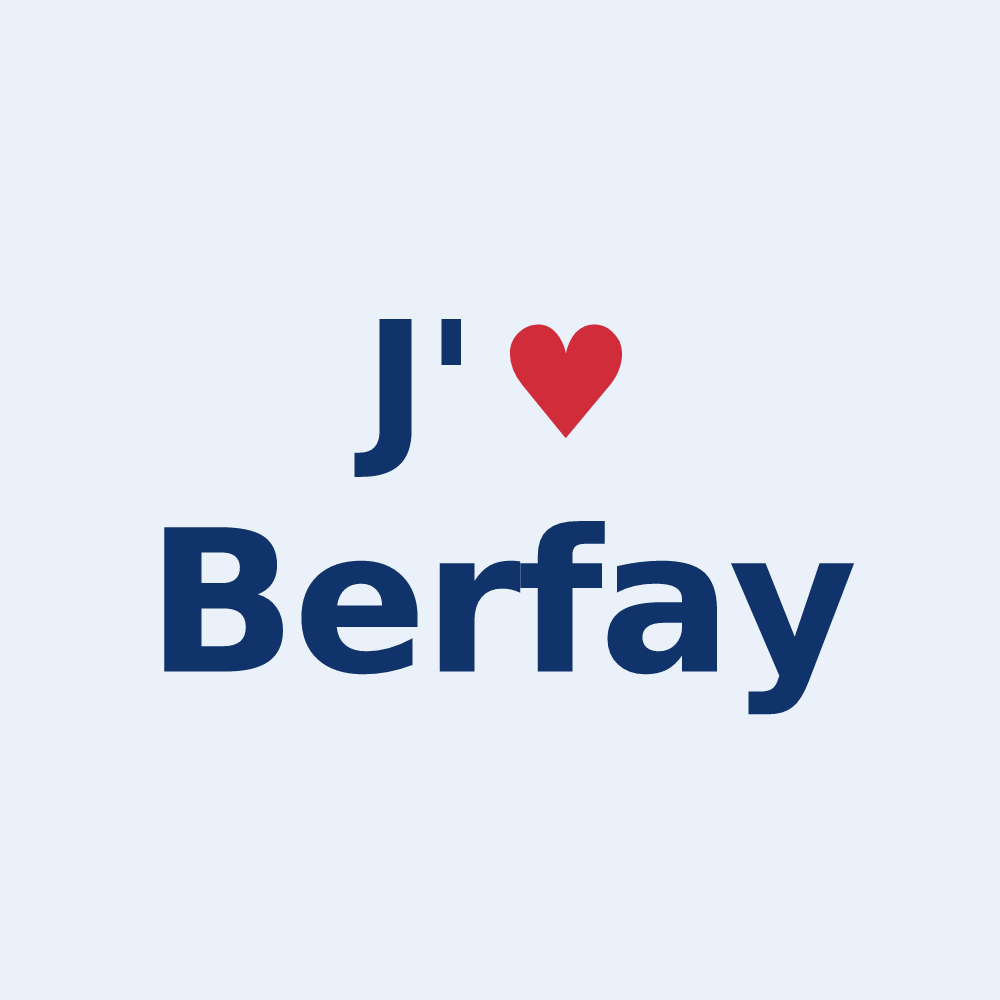 Sticker personnalisé Berfay — design J'aime Berfay