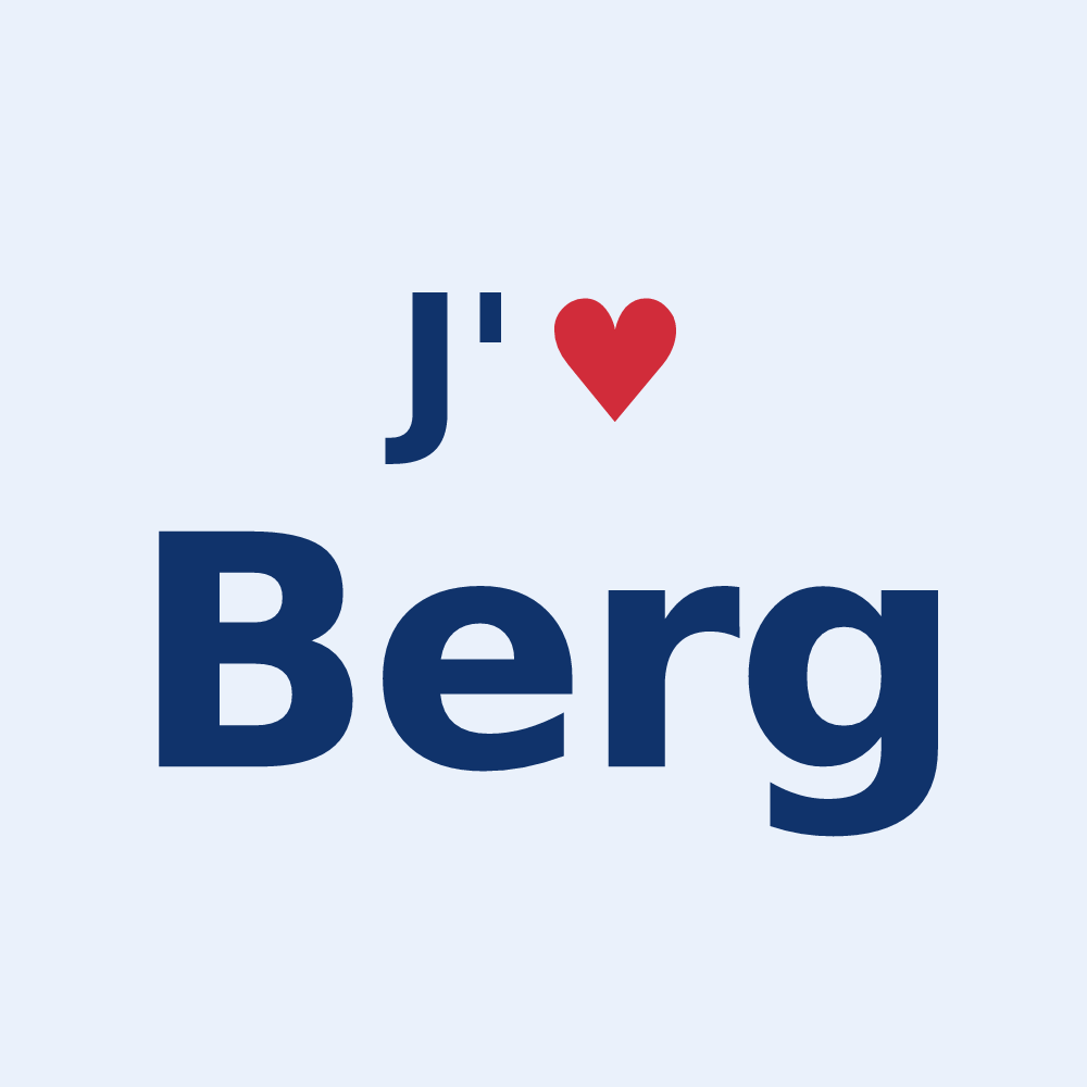 Sticker personnalisé Berg — design J'aime Berg