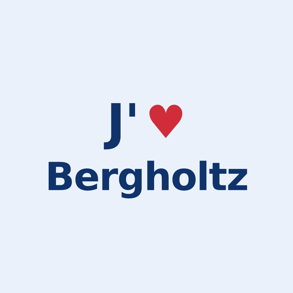 Sticker personnalisé Bergholtz — design J'aime Bergholtz