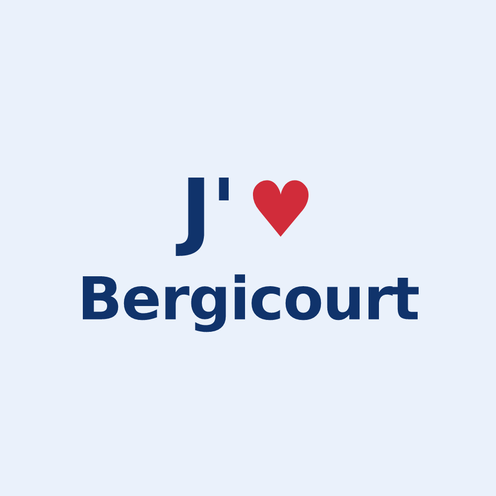 Sticker personnalisé Bergicourt — design J'aime Bergicourt