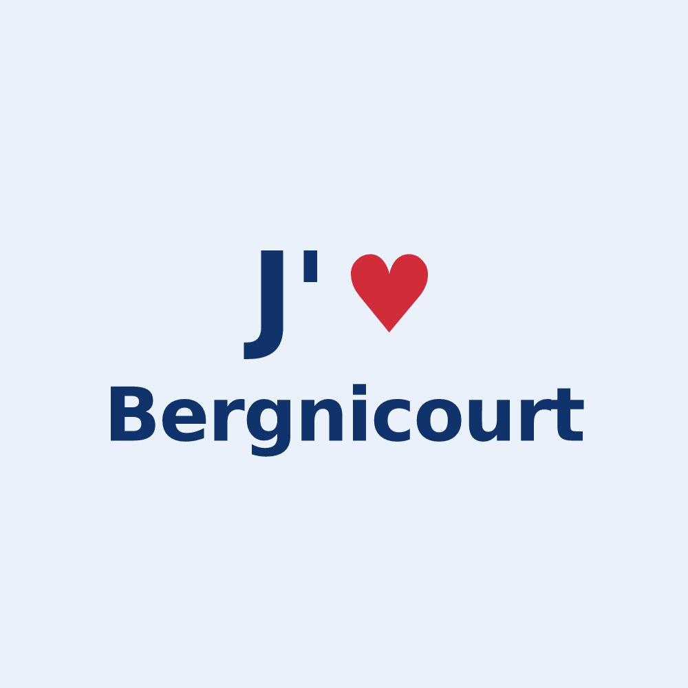 Sticker personnalisé Bergnicourt — design J'aime Bergnicourt