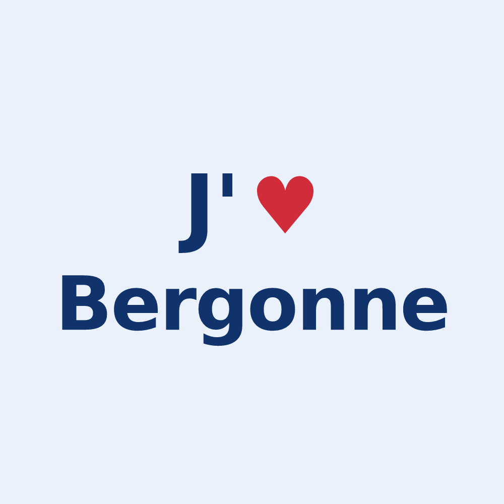 Sticker personnalisé Bergonne — design J'aime Bergonne