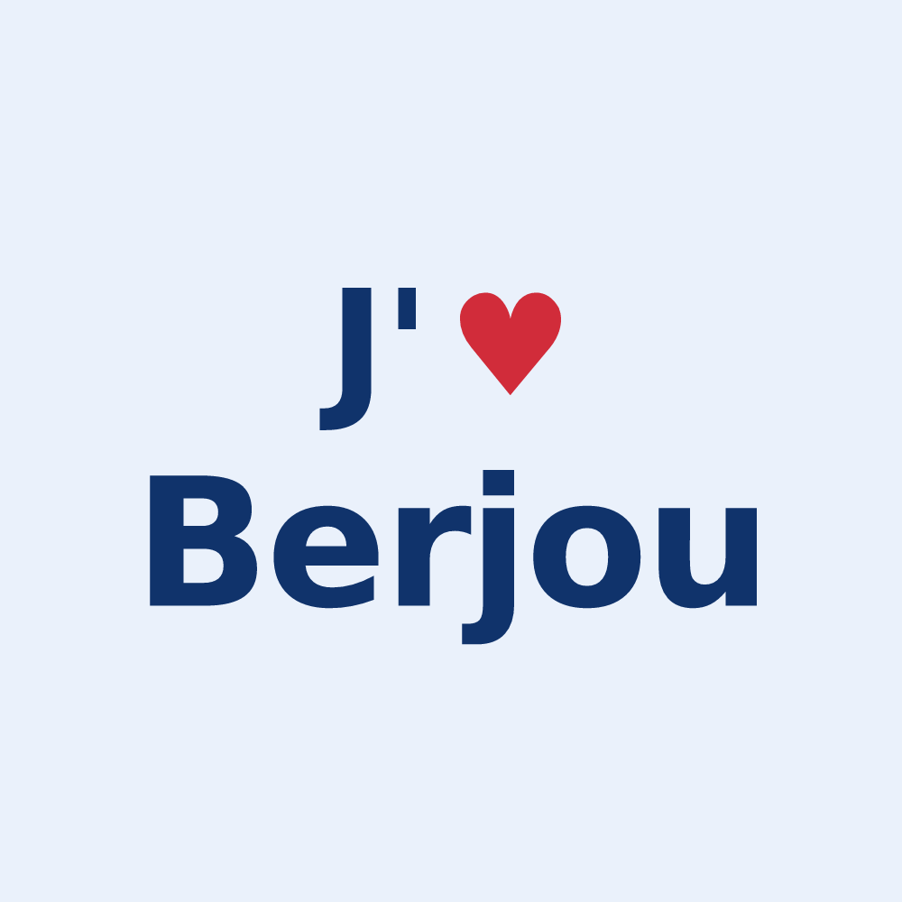 Sticker personnalisé Berjou — design J'aime Berjou