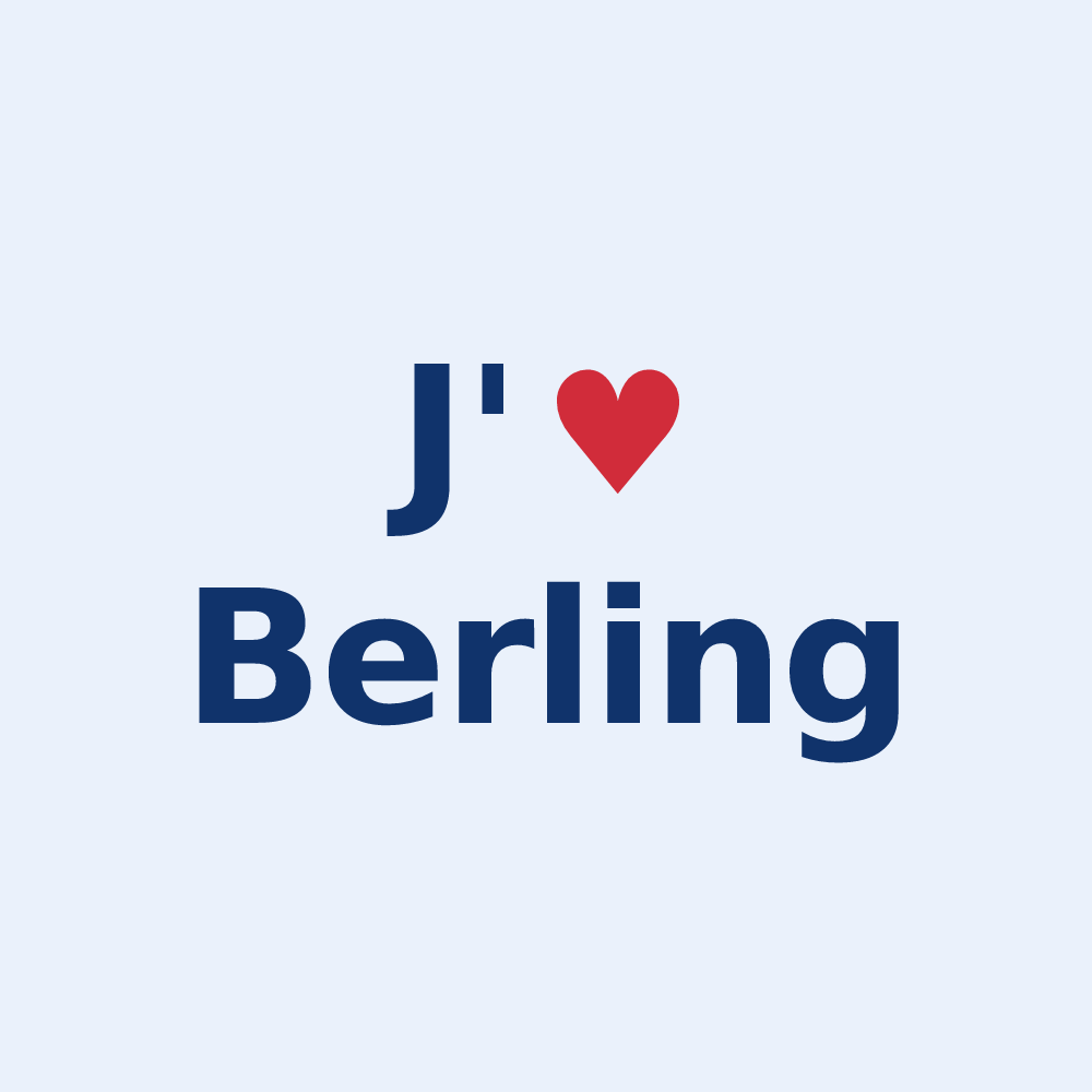 Sticker personnalisé Berling — design J'aime Berling