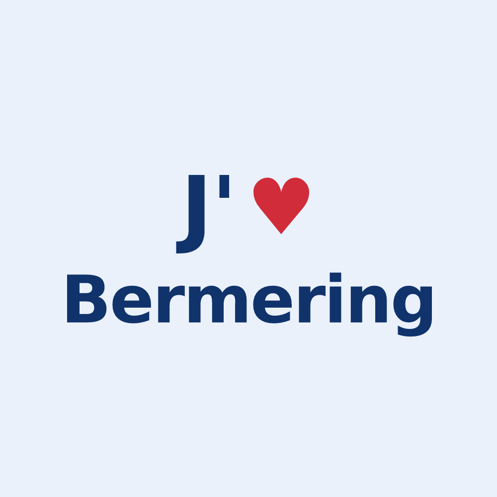 Sticker personnalisé Bermering — design J'aime Bermering
