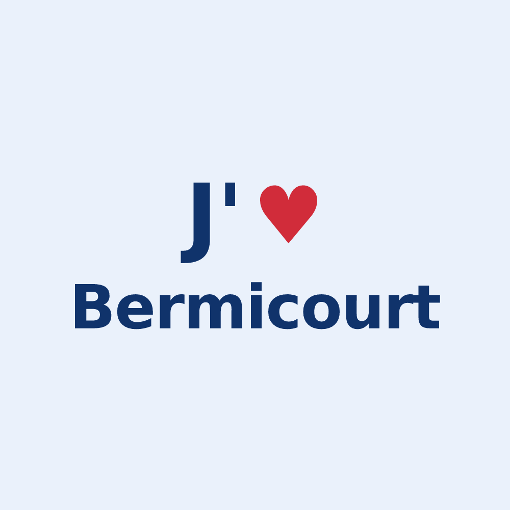 Sticker personnalisé Bermicourt — design J'aime Bermicourt