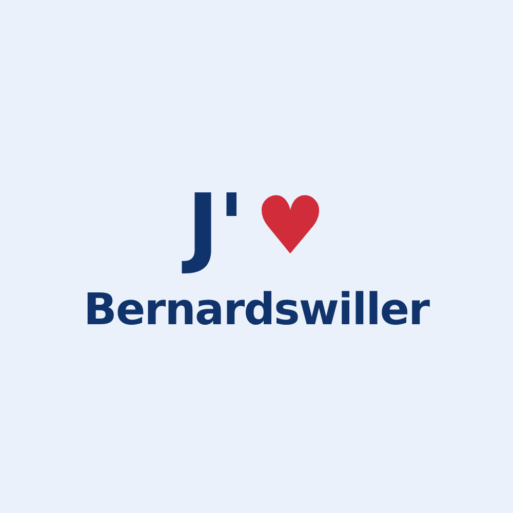 Sticker personnalisé Bernardswiller — design J'aime Bernardswiller