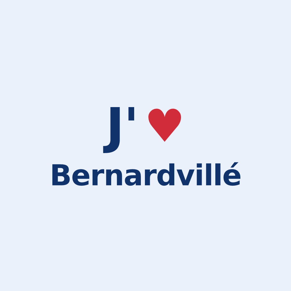 Sticker personnalisé Bernardvillé — design J'aime Bernardvillé