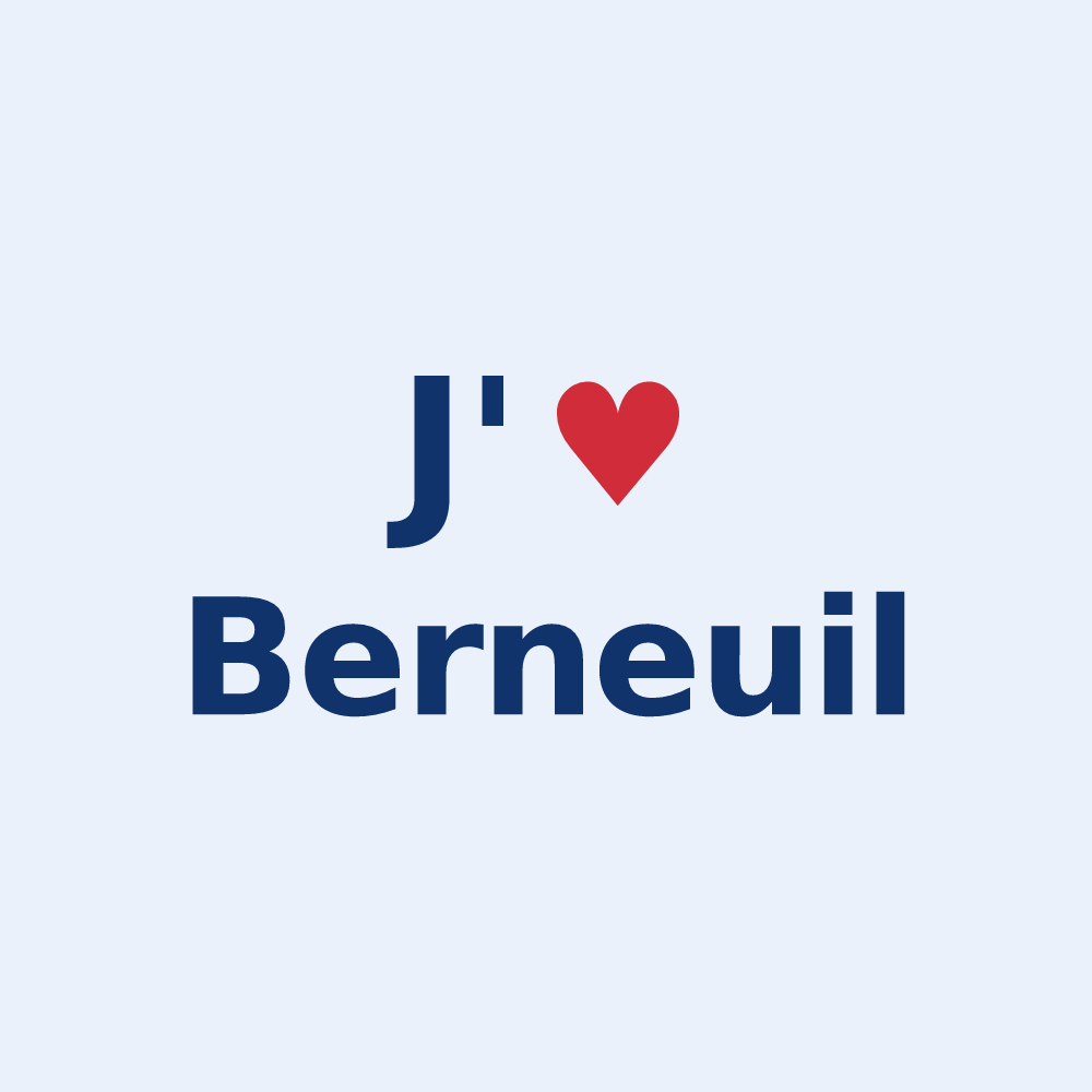 Sticker personnalisé Berneuil — design J'aime Berneuil
