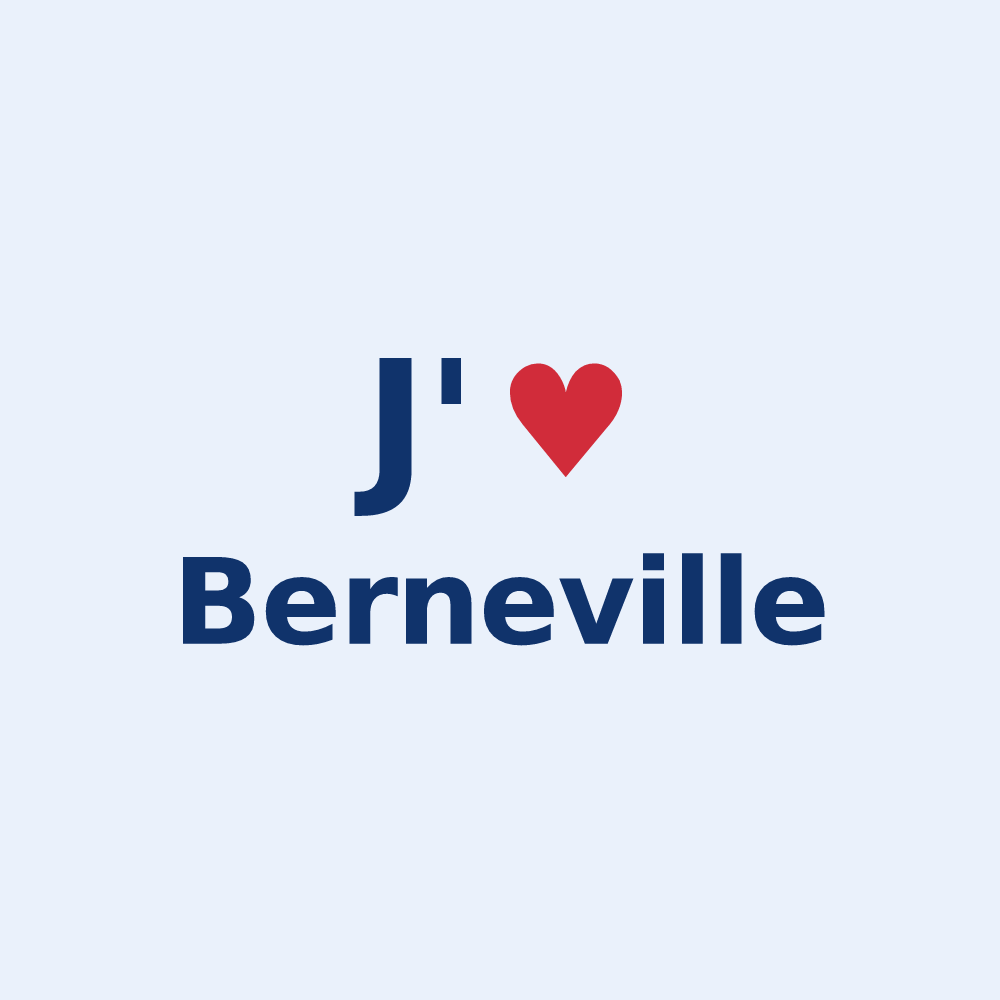 Sticker personnalisé Berneville — design J'aime Berneville