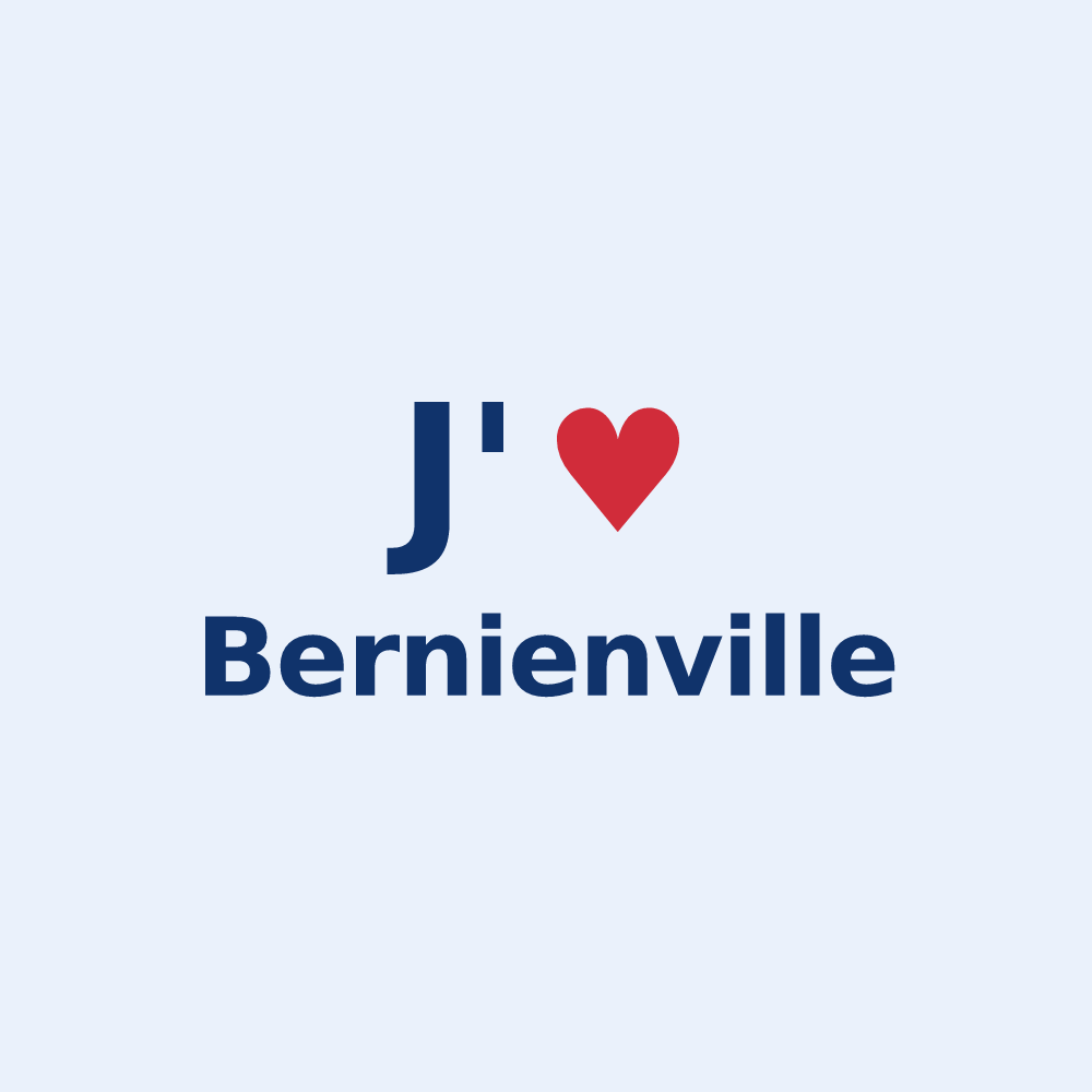 Sticker personnalisé Bernienville — design J'aime Bernienville