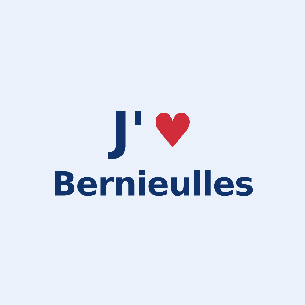 Sticker personnalisé Bernieulles — design J'aime Bernieulles
