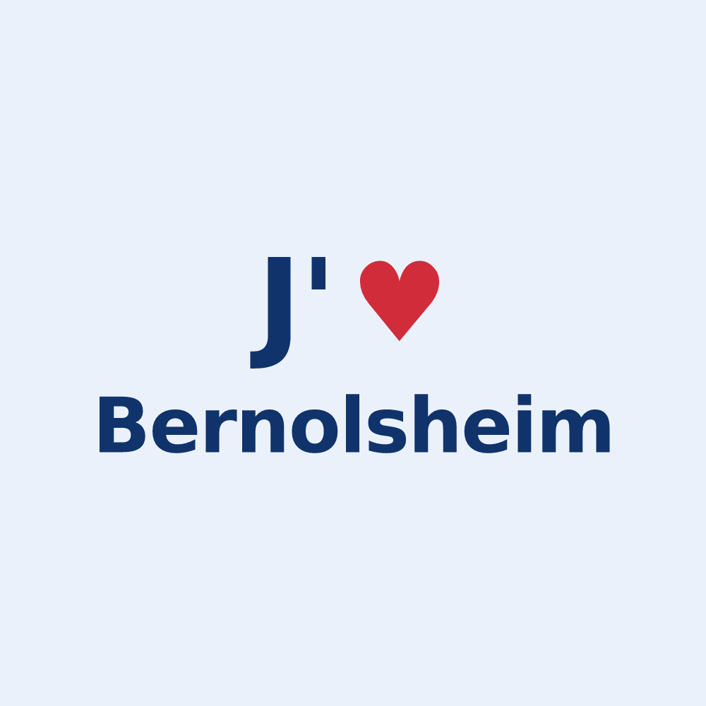 Sticker personnalisé Bernolsheim — design J'aime Bernolsheim