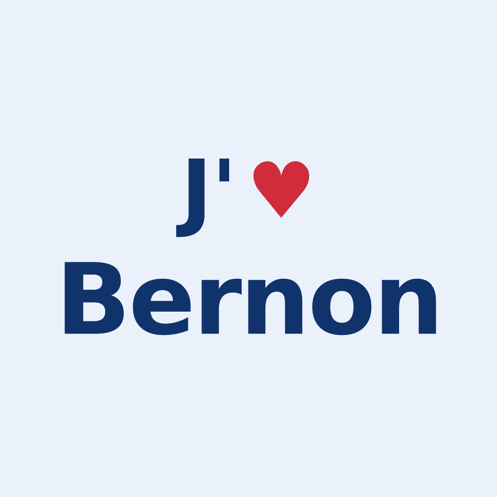 Sticker personnalisé Bernon — design J'aime Bernon