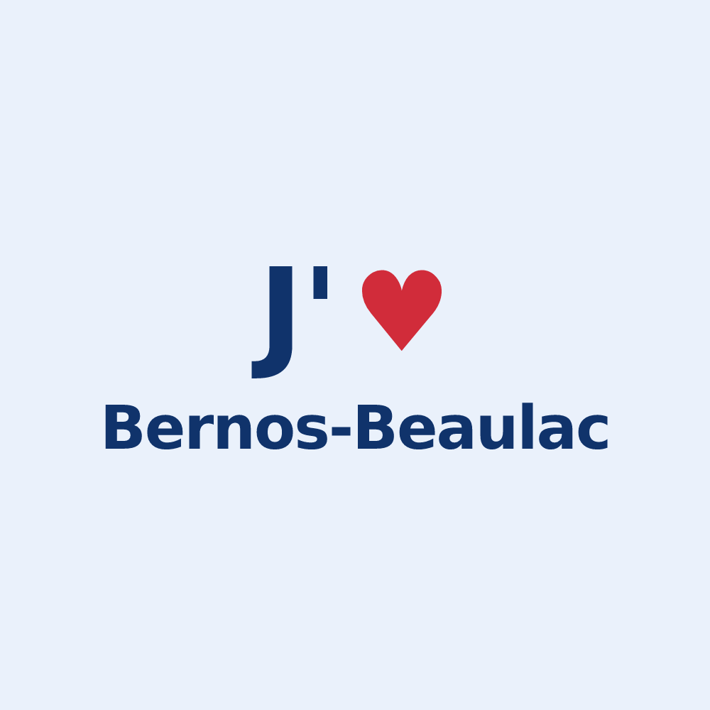 Sticker personnalisé Bernos-Beaulac — design J'aime Bernos-Beaulac