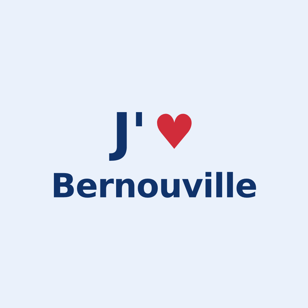 Sticker personnalisé Bernouville — design J'aime Bernouville