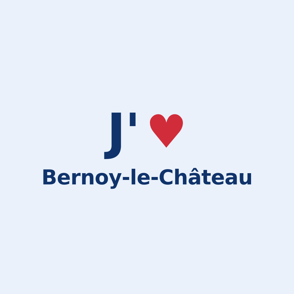 Sticker personnalisé Bernoy-le-Château — design J'aime Bernoy-le-Château