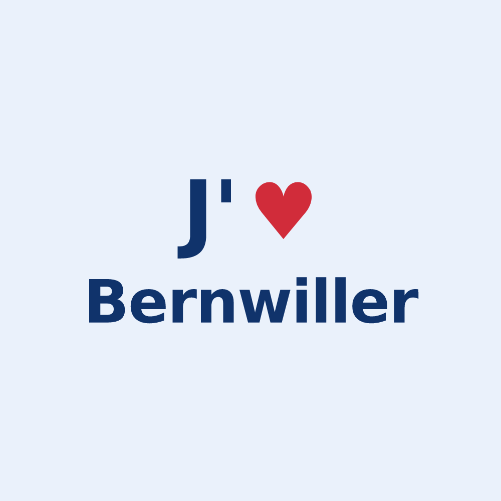 Sticker personnalisé Bernwiller — design J'aime Bernwiller