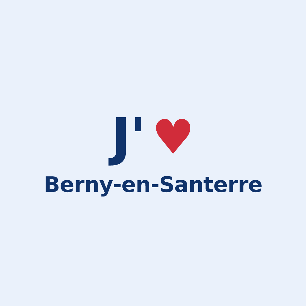 Sticker personnalisé Berny-en-Santerre — design J'aime Berny-en-Santerre