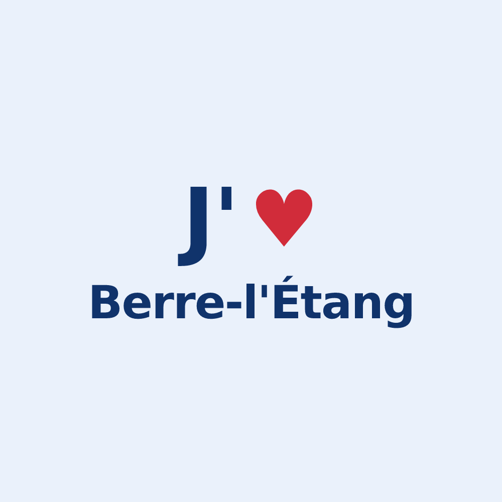 Sticker personnalisé Berre-l'Étang — design J'aime Berre-l'Étang