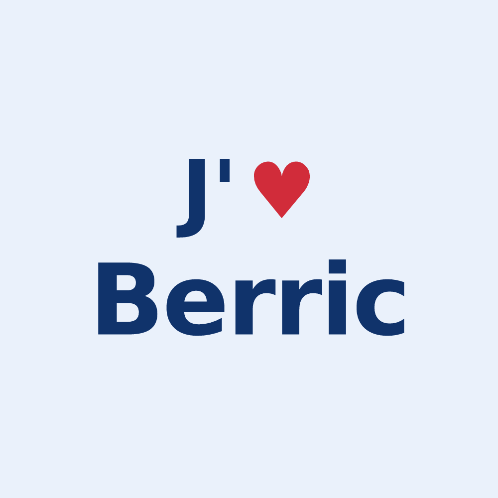 Sticker personnalisé Berric — design J'aime Berric