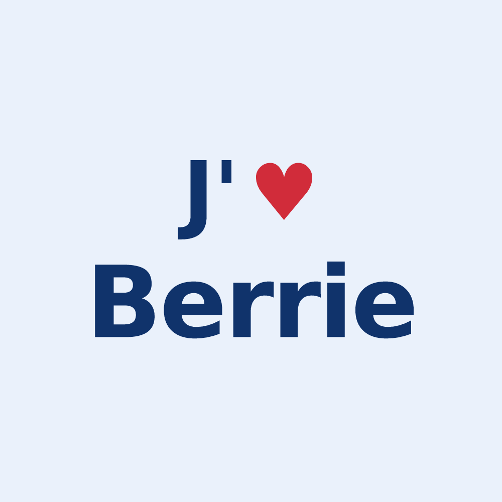 Sticker personnalisé Berrie — design J'aime Berrie