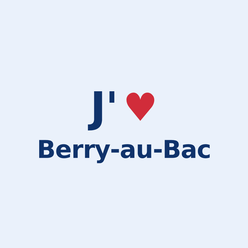 Sticker personnalisé Berry-au-Bac — design J'aime Berry-au-Bac