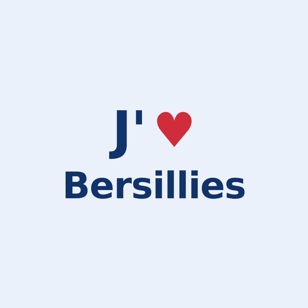 Sticker personnalisé Bersillies — design J'aime Bersillies
