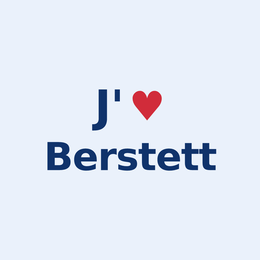 Sticker personnalisé Berstett — design J'aime Berstett
