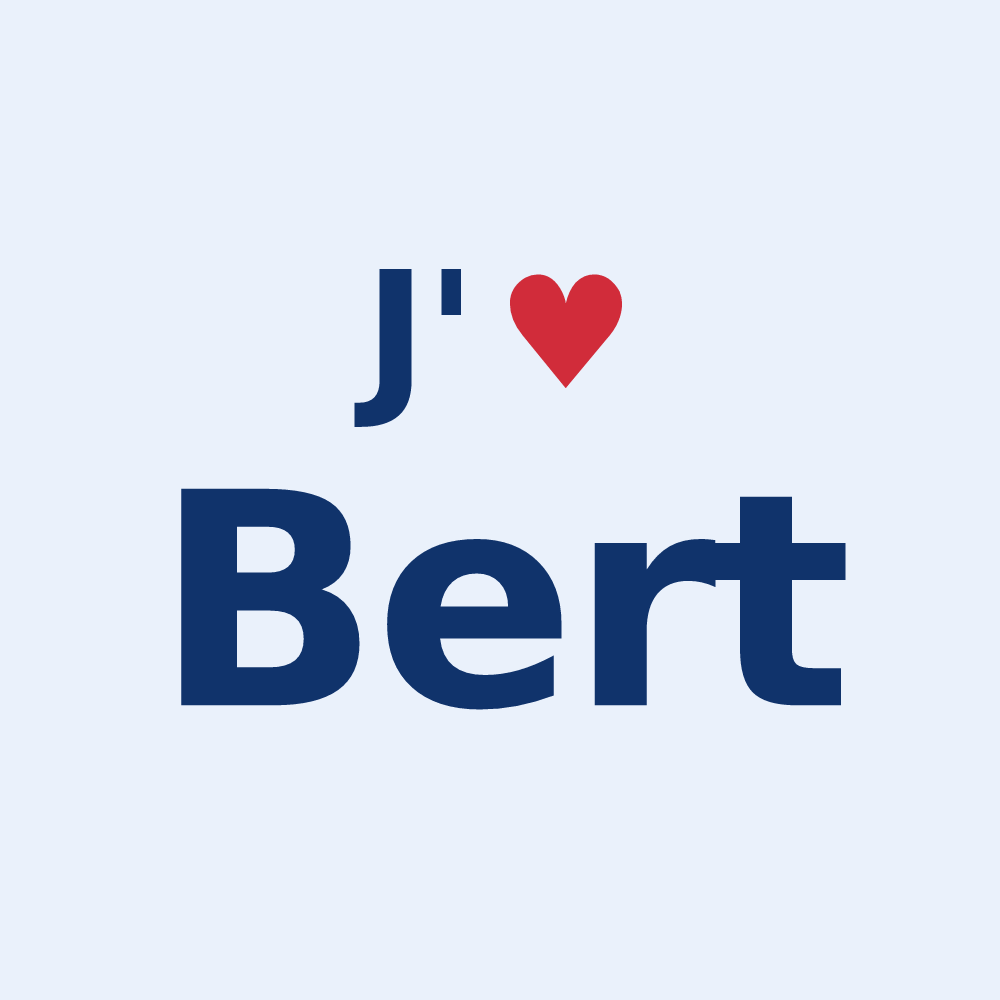 Sticker personnalisé Bert — design J'aime Bert
