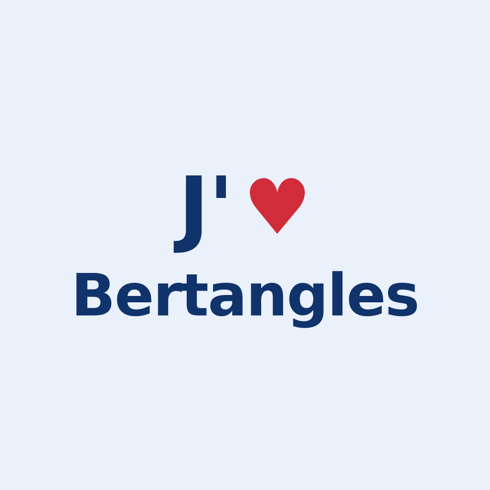 Sticker personnalisé Bertangles — design J'aime Bertangles